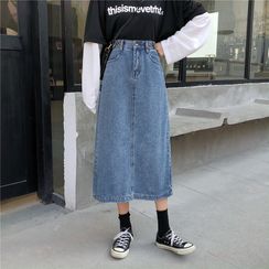 Moon City - Denim A-Line Skirt Moon City - Denim A-Line Skirt