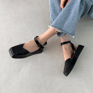 square toe platform sandals