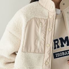 PPGIRL - Stand-Collar Sherpa-Fleece Jacket PPGIRL - Stand-Collar Sherpa-Fleece Jacket