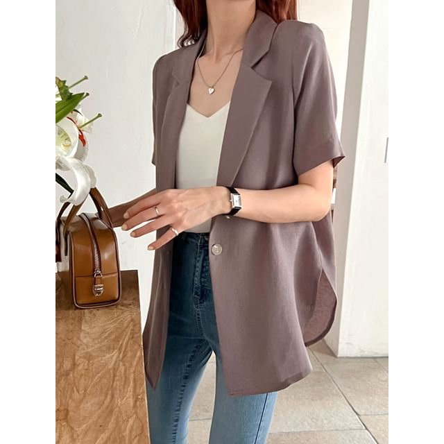 Chubby Girl-Short-Sleeve Light Jacket