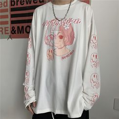 2DAWGS - Cartoon Print Long-Sleeve T-Shirt 2DAWGS - Cartoon Print Long-Sleeve T-Shirt