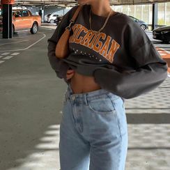Salmone - Oversized Lettering Sweatshirt Salmone - Oversized Lettering Sweatshirt