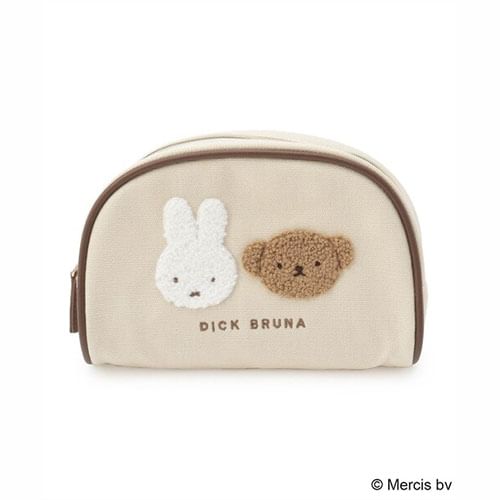 New JAPAN Miffy BRUNA Boris Bear Brown Pouch Pencil Case School Storage  Purse