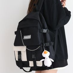 Little Days - Buckled Nylon Backpack / Bag Charm / Set