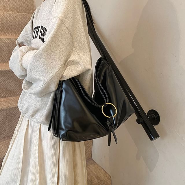 Skyglow-Faux Leather Shoulder Bag