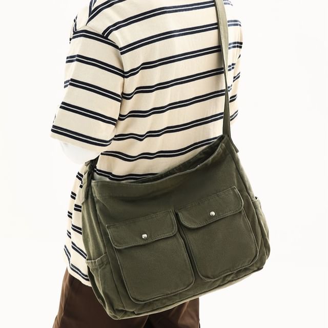 Milha-Multi-Pocket Canvas Tote Bag
