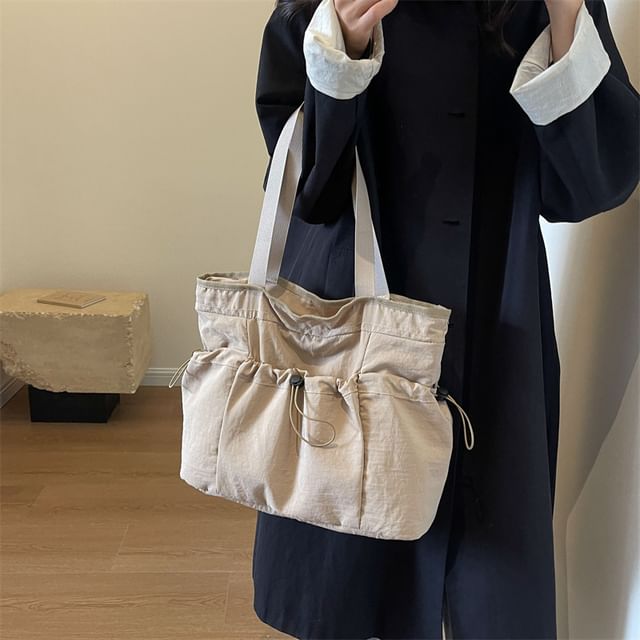 HOVERUP-Drawstring Plain Tote Bag
