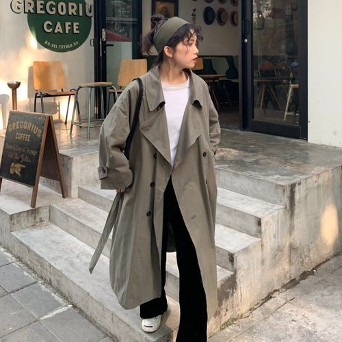 Anlay - Plain Loose-Fit Trench Coat | YesStyle