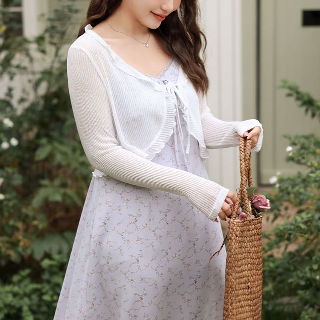 sheer cardigan for dress 1pc Women's Summer Anti-UV Mesh Lightweight Strap Dress, Chiffon Sleeveless Cover-Up Coat it will take off the chill from air conditioned room or a breezy evening Sheer Lace Kimini Maxi Cardigan