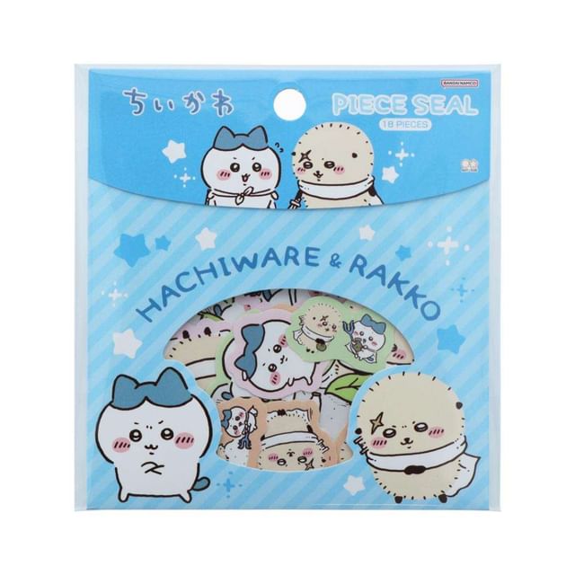 Sun-Star Stationery - Chiikawa Sticker Set - Hachiware & Rakko | YesStyle