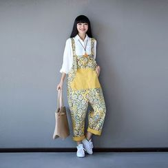 YORU - Floral Print Baggy Jumpsuit