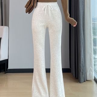 Dragan Pulse-Drawstring Waist Plain Flared Sweatpants Various Designs