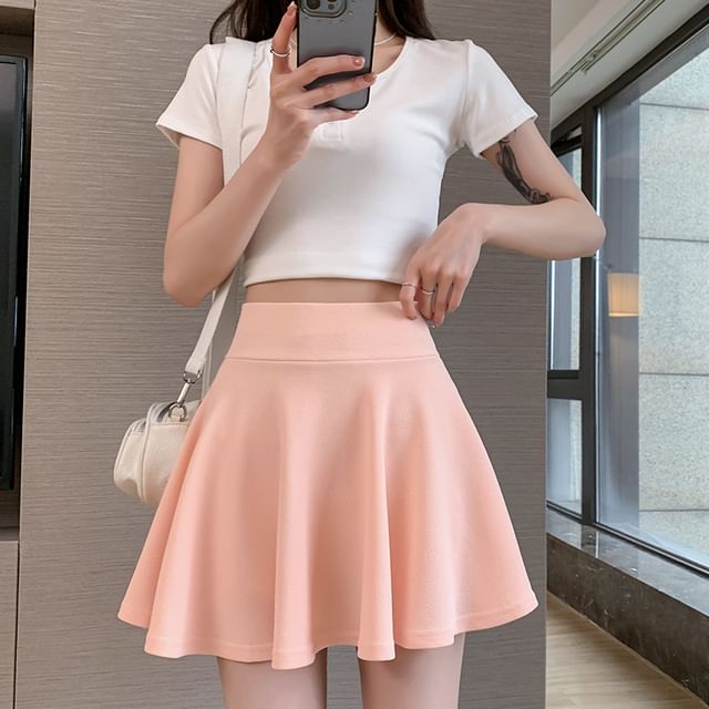 JVL - A-Line Mini Skirt | YesStyle