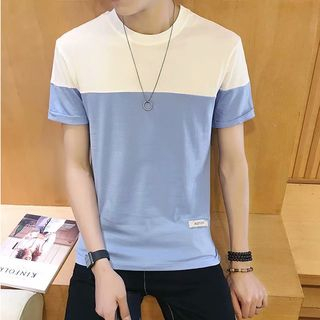 Macho - Short Sleeve Color-Block T-Shirt | YesStyle