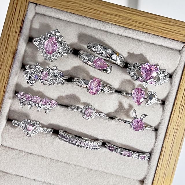 Seirios-Rhinestone Open Ring
