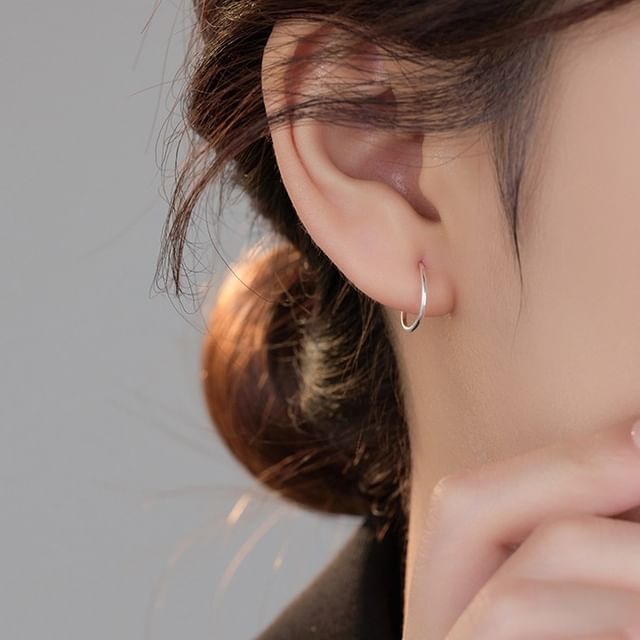 pexrl jewelry-925 Sterling Silver Hoop Earring