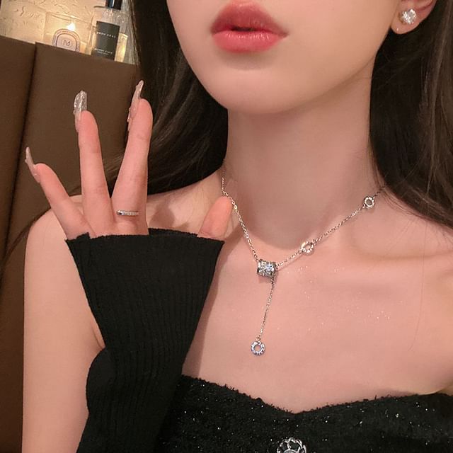 Baburu-Cubic Zirconia Ring Pendant Necklace