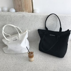 Dute - Bolso tote de tela con letras Dute - Bolso tote de tela con letras
