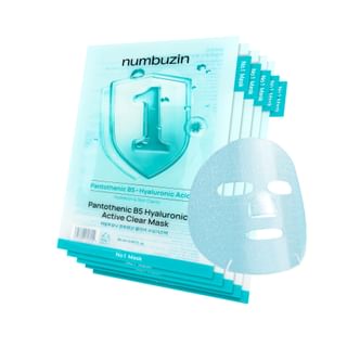 numbuzin - No.1 Pantothenic B5 Hyaluronic Active Clear Mask Set 5 sheets