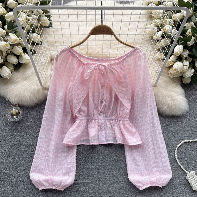 plaid chiffon blouse
