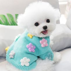 Bixin - Knit Flower Pet Top Bixin - Knit Flower Pet Top