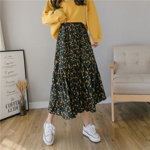 Meowko - Floral Print A-Line Skirt | YesStyle
