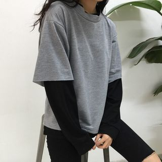 Melon Juice-Mock Two-Piece Pullover