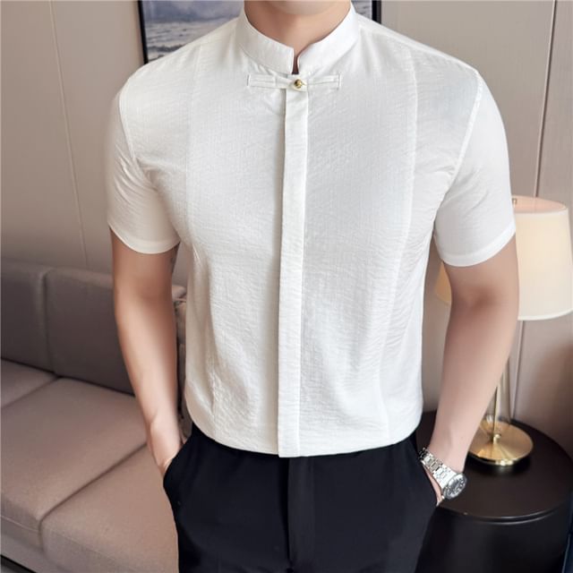 Blueforce-Short-Sleeve Frog Buttoned Shirt