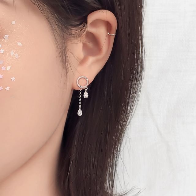 Chimerro-Rhinestone Alloy Dangle Earring
