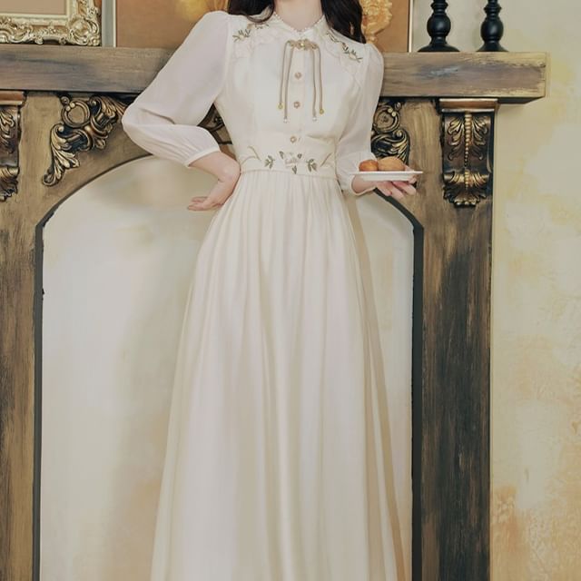 chinese dress ladies Sheer Boned Corset Waist Blazer Maxi Dress - Black main image 0
