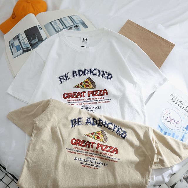 pizza print t shirt