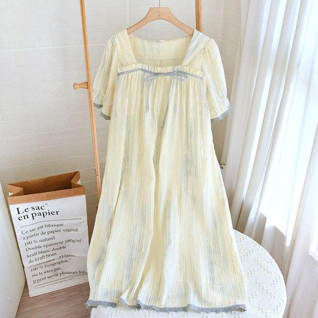 Jilliana-Striped Pajama Dress