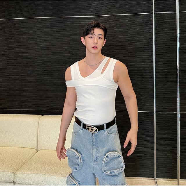 Orungeetun-Plain Tank Top