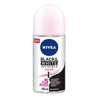 NIVEA - Women Invisible Black & White Clear Deodorant Roll On Indonesia Edition