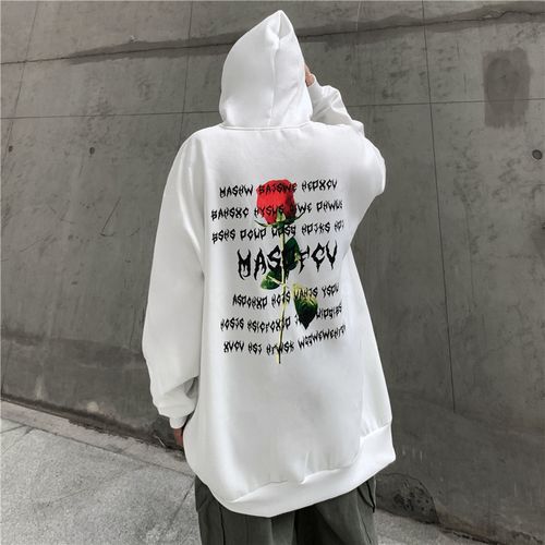 Rose cheap print hoodie