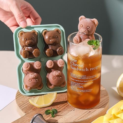 Bear Ice Molds 4 Pack, Ice Cube Trays Mold