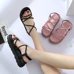 COCUNA - Faux Leather Strappy Sandals COCUNA - Faux Leather Strappy Sandals