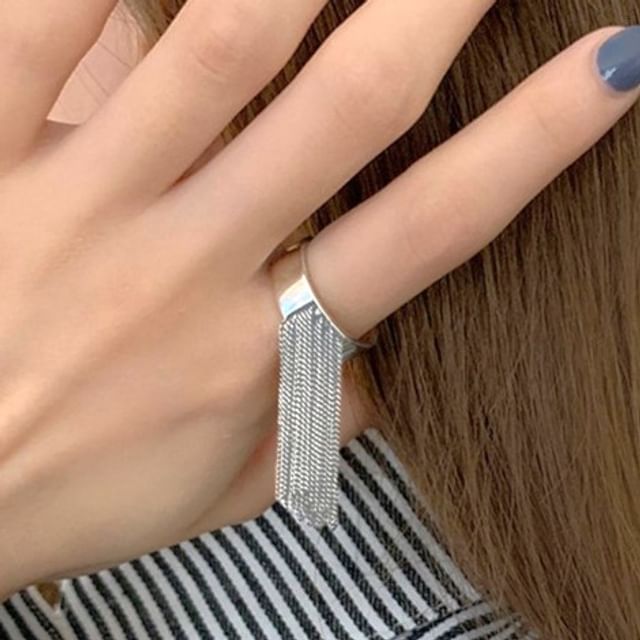 Sharkkira-Tassel Alloy Open Ring