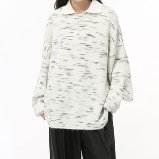 FAERIS-Couple Matching Round Neck Melange Sweater