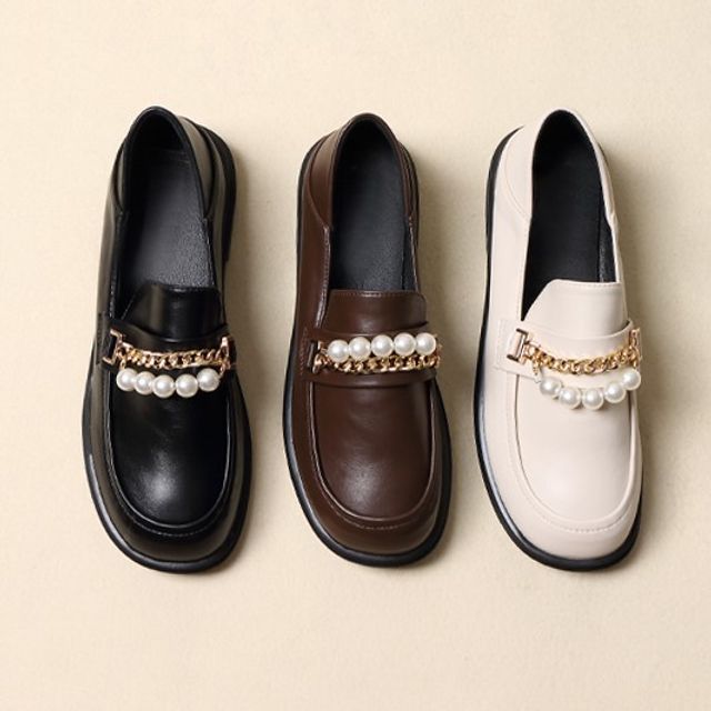 Schatz - Faux Pearl Loafers | YesStyle