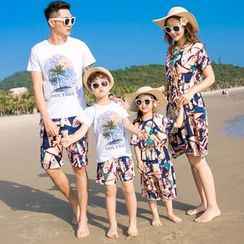 Hinode(ヒノデ) - Family Matching Printed Short-Sleeve T-Shirt / Shorts / Sundress / Set Hinode(ヒノデ) - Family Matching Printed Short-Sleeve T-Shirt / Shorts / Sundress / Set