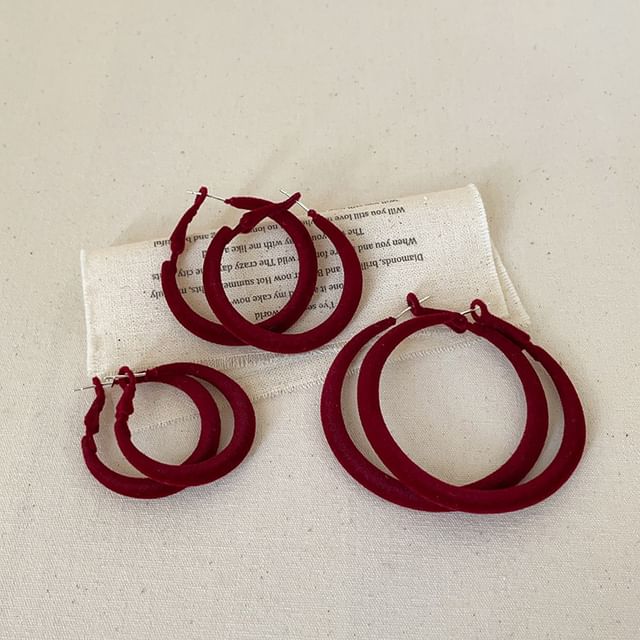 Panda Dama-Velvet Hoop Earring