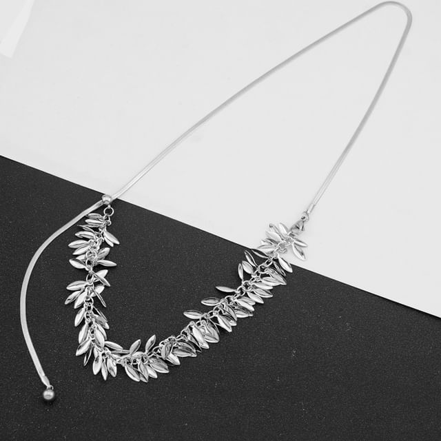 Juanitro-Fringed Stainless Steel Choker
