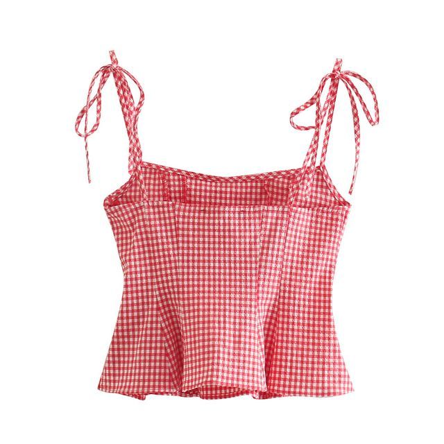 Paxbara - Gingham Camisole Top | YesStyle
