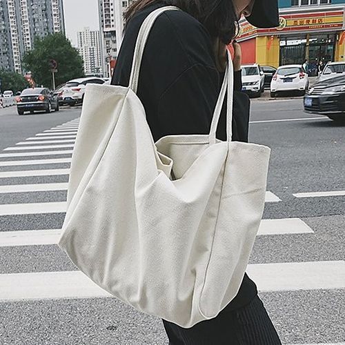 Youme - Plain Canvas Tote Bag