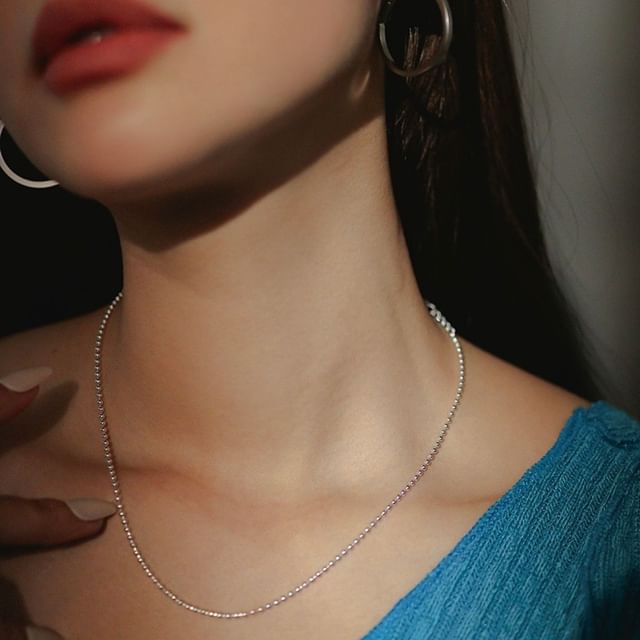SeoulMall-Sterling Silver Necklace