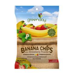 Greenday - Banana Chips with Strawberry Powder 20g Greenday - Banana Chips with Strawberry Powder 20g