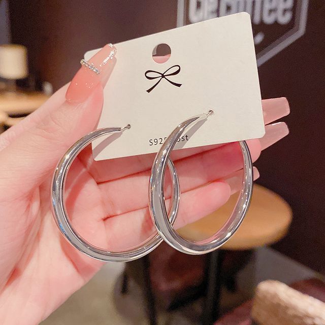 LIVSIA-Alloy Hoop Earring
