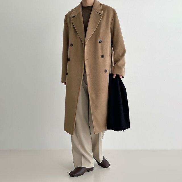 MRCYC-Lapel Double Breasted Long Coat