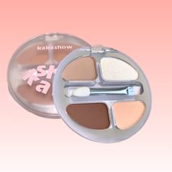kakashow - Smart 4 Color Eyeshadow Palette - 01#Oatmeal Milk Coffee